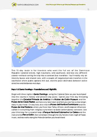example page 2 from our offline Travel Guide for Dominican Republic